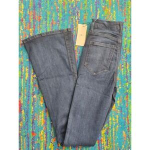 NWT 7 For All Mankind High Rise Skinny Bootcut Jeans Size‎ 24/ 33L Dark Wash